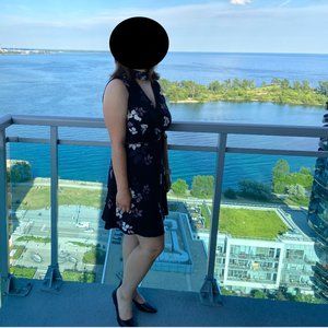 Black Floral Align Dress